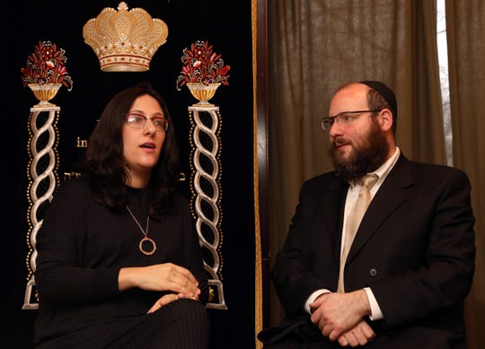 Rabbi Shmuel Gancz, and his wife, Devorah, parents of seven children, discuss how they talk to their children about the Monsey attack and anti-semitism Dec. 30, 2019 at the Chabad of Suffern.