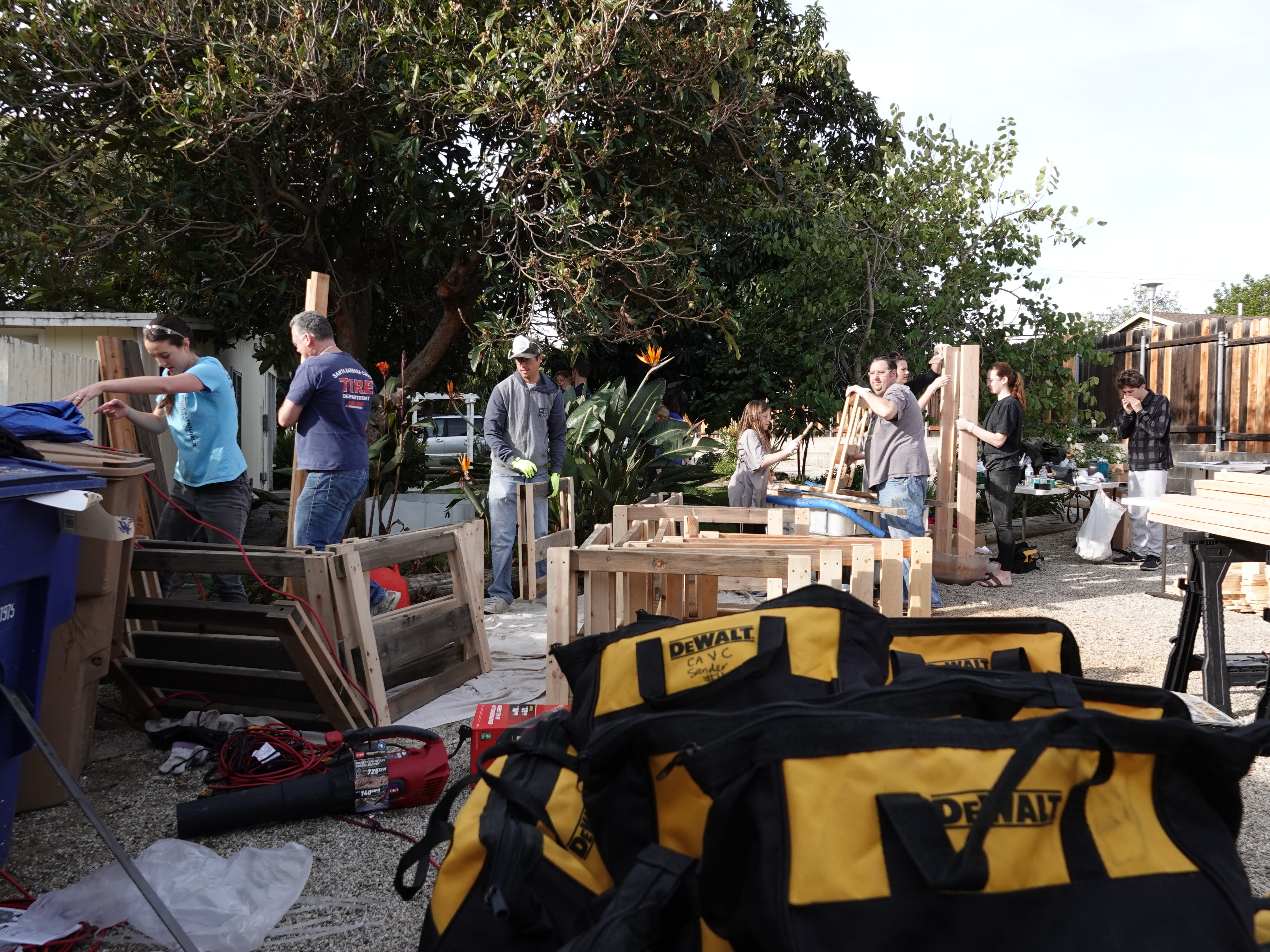 Volunteers gathered in Camarillo Saturday to build 14 beds for children in need as part of nonprofit Sleep in Heavenly Peace. The beds were delivered to families just in time for the Christmas holidays, organizers said.