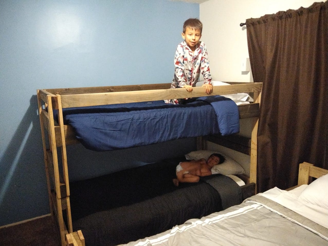 A bunk bed and a single bed were delivered to an Oxnard family Saturday by volunteers taking part in the Ventura County chapter of Sleep in Heavenly Peace.