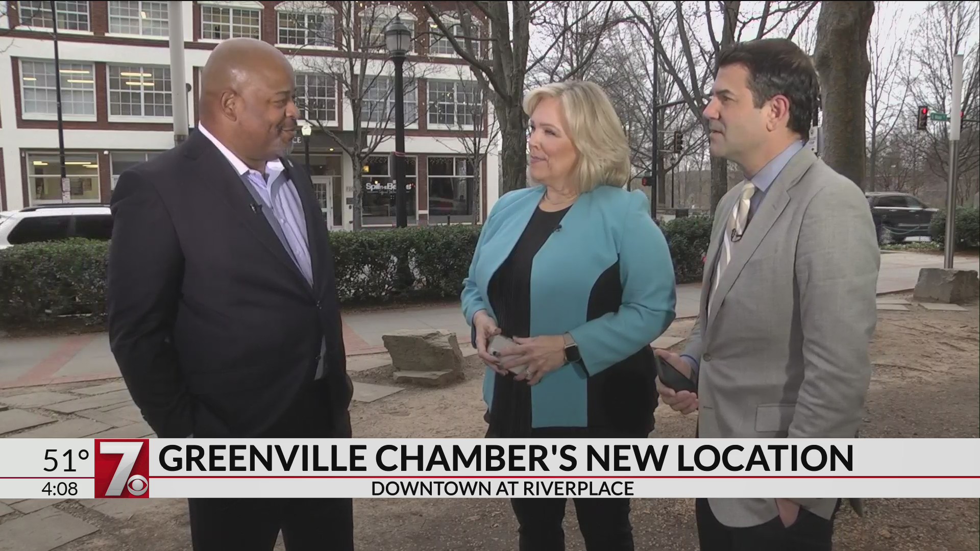 Thumbnail for the video titled "#OnlyOn7 CEO of the Greenville Chamber joins us on Carolina's Family at 4, after their ribbon cutting"