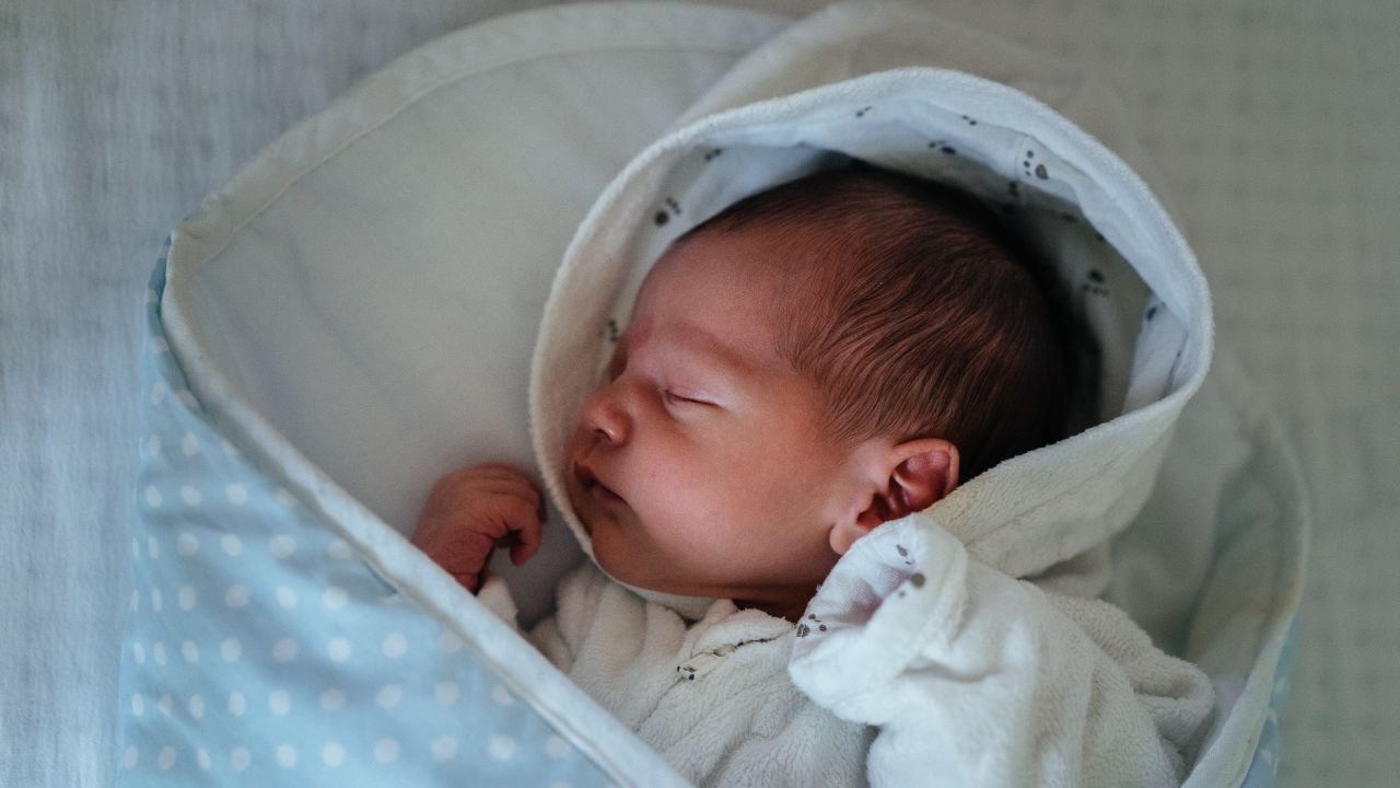 File image of baby sleeping.