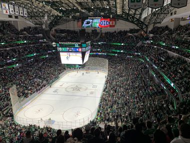 The Dallas Stars played the Montreal Canadiens at American Airlines Center on Nov. 2, the night Tyra Damm attended as part of a Teachers of the Year recognition.