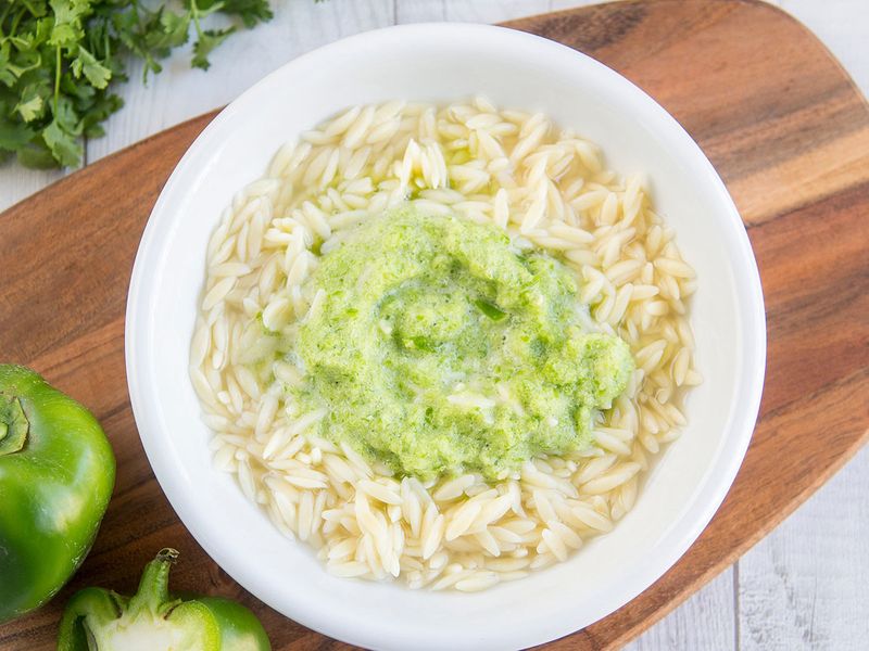 Green-veggies-risotto-with-coriander