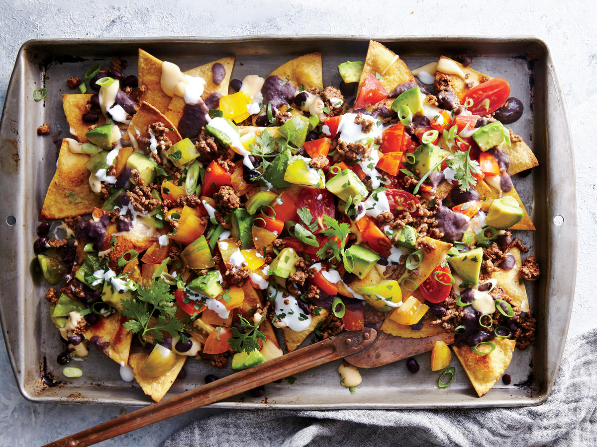 Sheet Pan Beef and Black Bean Nachos