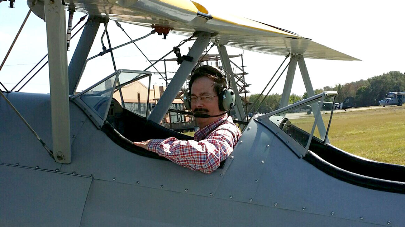 Since David has been healthy, he's been able to focus on flying - one of his favorite pastimes. (Courtesy: Cleveland Clinic)