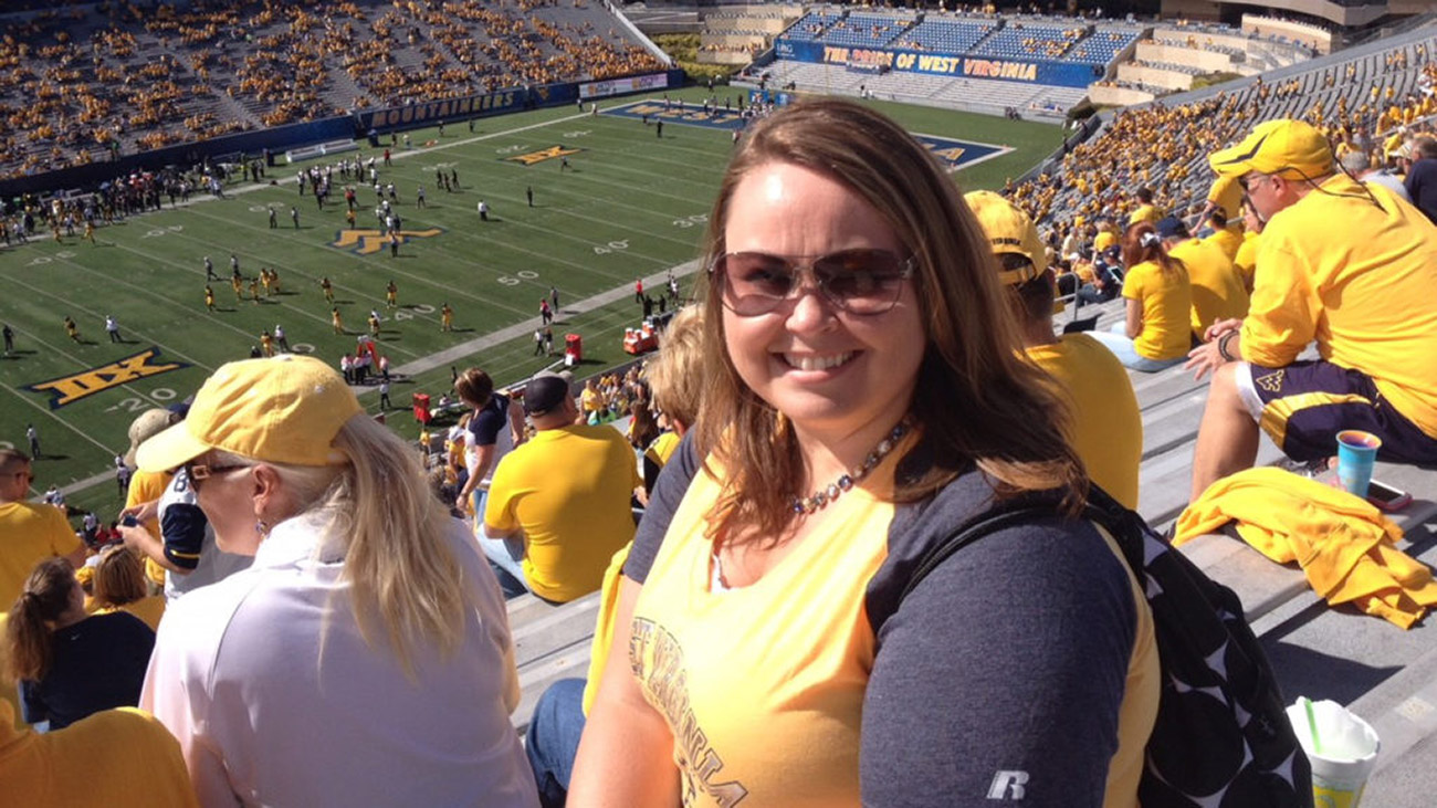 Carrie is looking forward to easier walks to football games after her groundbreaking heart valve replacement at Cleveland Clinic.