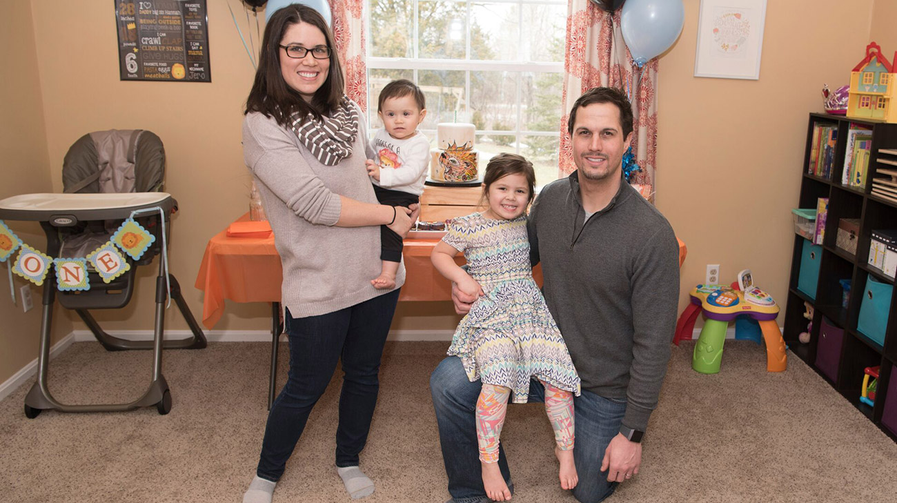 Jeremiah Powers with his family at his first birthday.